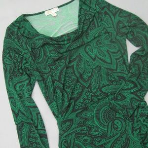 Michaela Kors paisley long sleeve dress